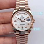 Swiss 3235 Replica Rolex Oyster Perpetual Day Date Rose Gold Watch 36mm
